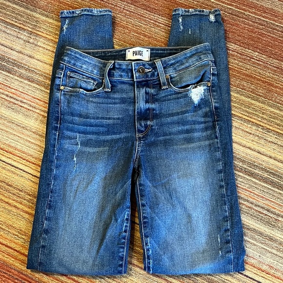 Paige Hoxton Ultra‎ Skinny Distressed Jeans - Picture 1 of 10